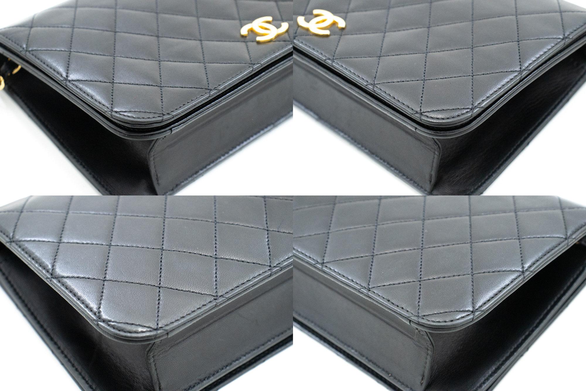 CHANEL Full Chain Flap Shoulder Bag Black Clutch Quilted Lambskin For Sale 2
