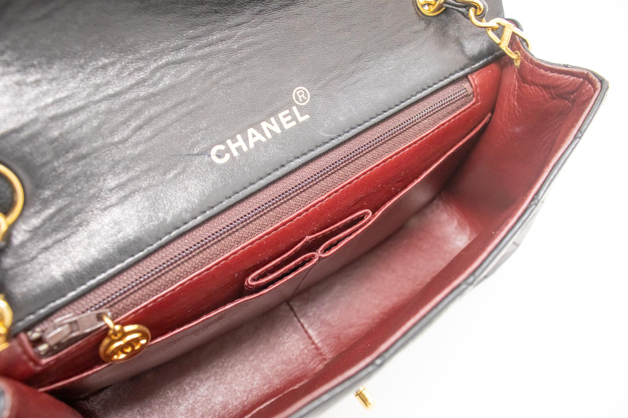 CHANEL Full Chain Flap Shoulder Bag Black Clutch Quilted Lambskin 5