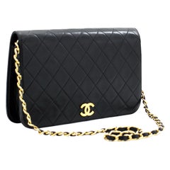 Chanel Black Lambskin Push Lock Full Flap Quilted Chain Shoulder Bag  Available For Immediate Sale At Sotheby's