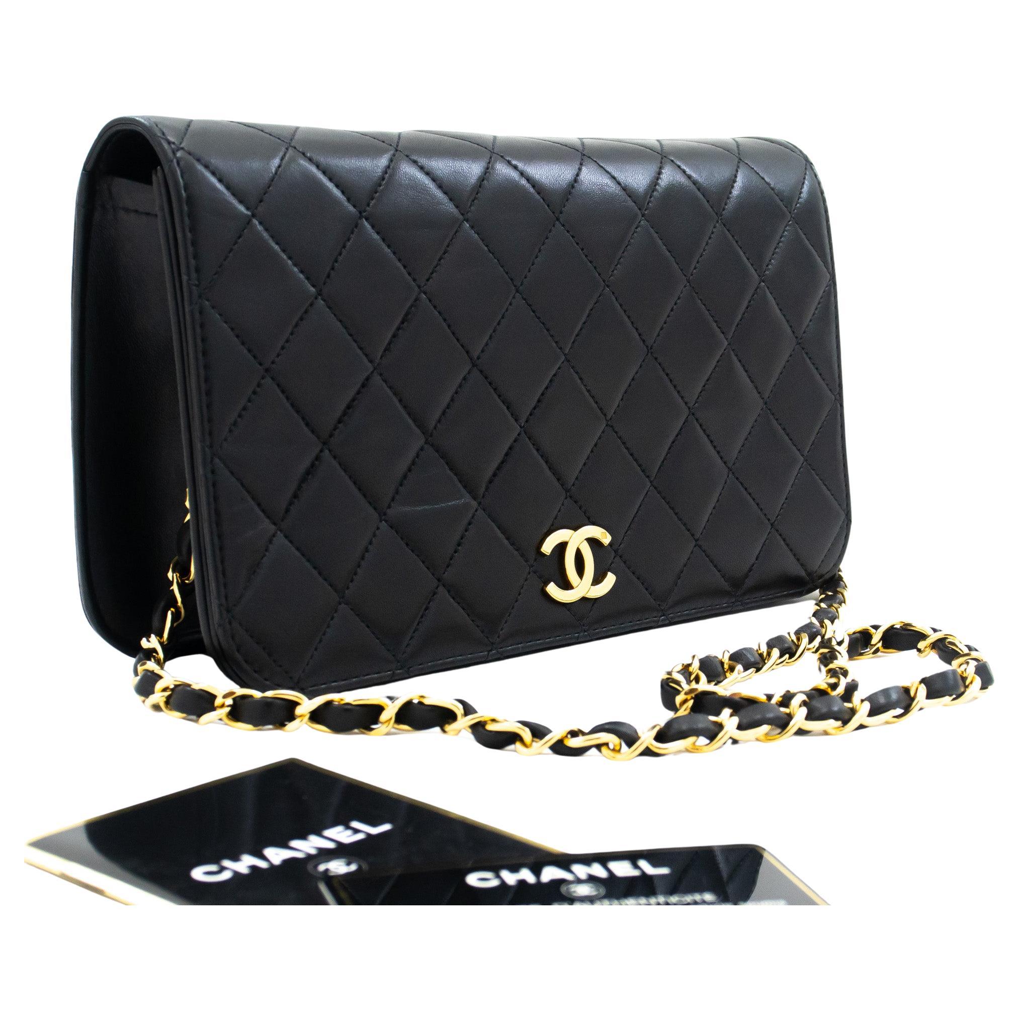 Chanel Black Quilted Caviar Wallet On Chain at 1stDibs
