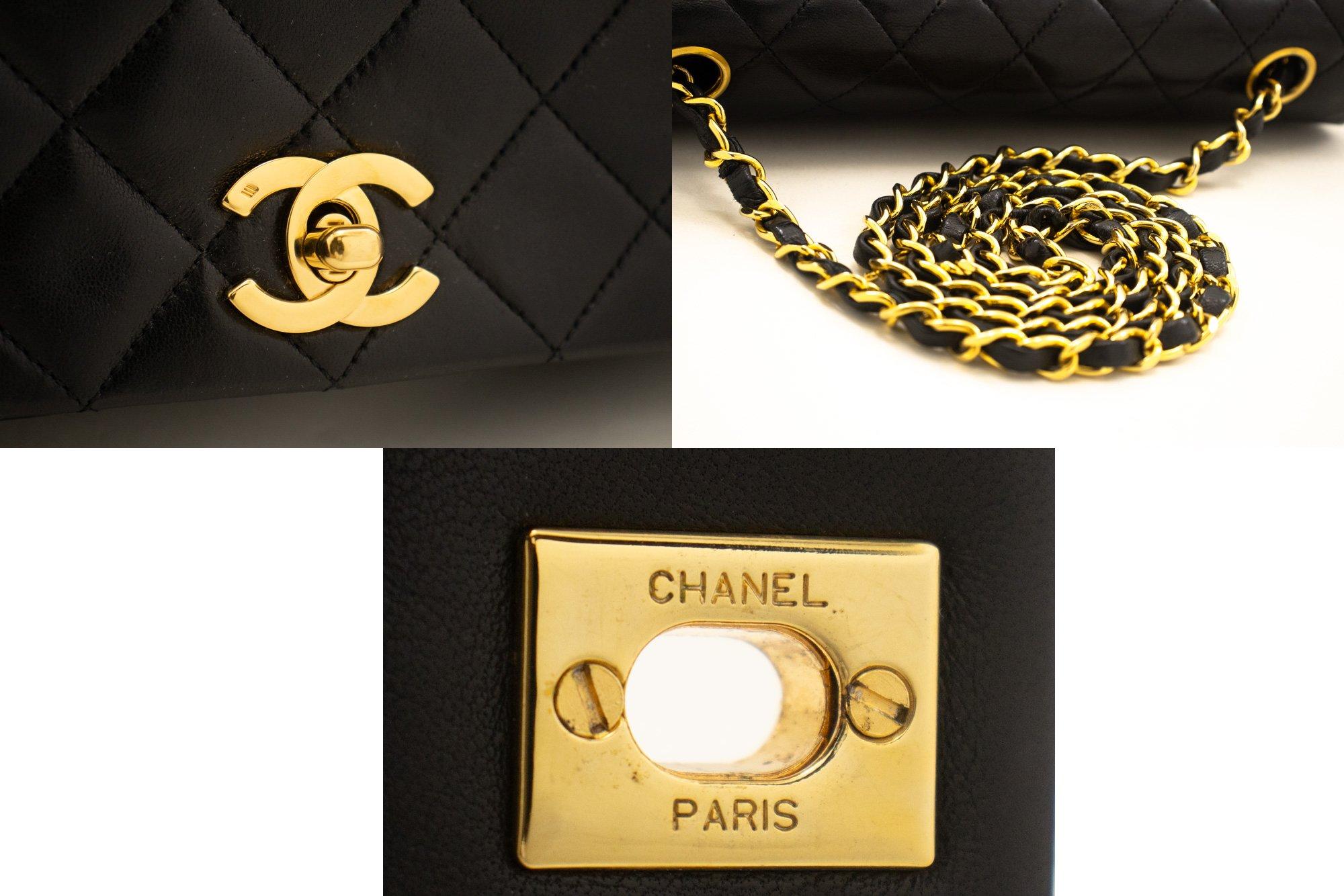 CHANEL Full Chain Flap Shoulder Bag Black Quilted Lambskin For Sale 2