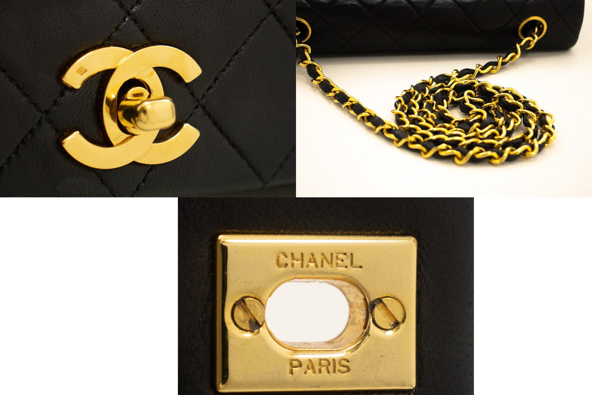 CHANEL Full Chain Flap Shoulder Bag Black Quilted Lambskin For Sale 3
