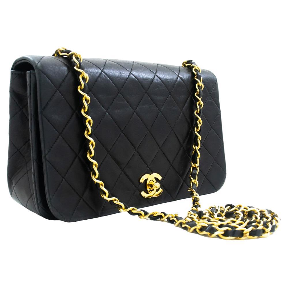 CHANEL Full Chain Flap Shoulder Bag Black Quilted Lambskin For Sale