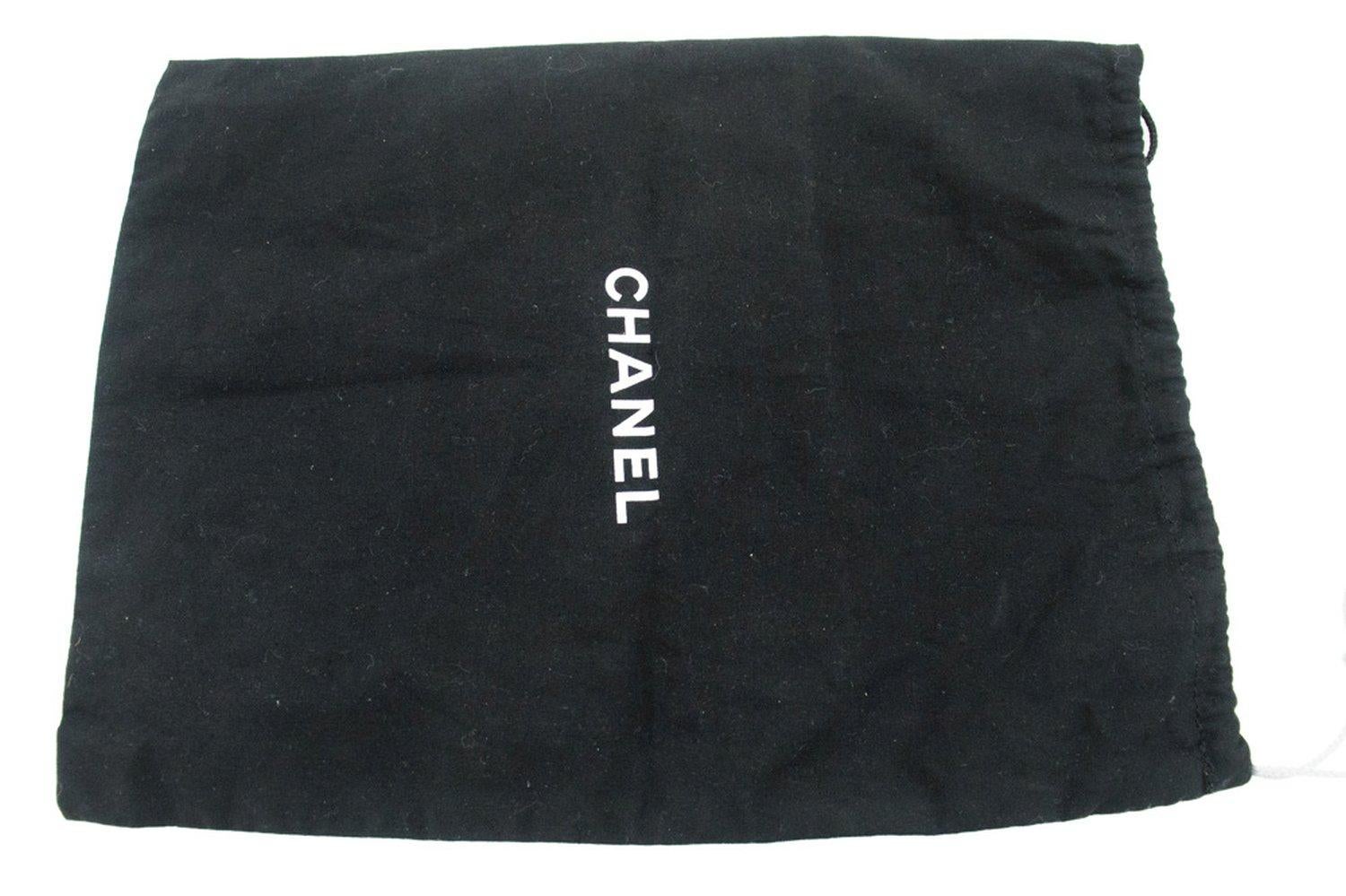 CHANEL Full Chain Flap Shoulder Crossbody Bag Lambskin Black 13