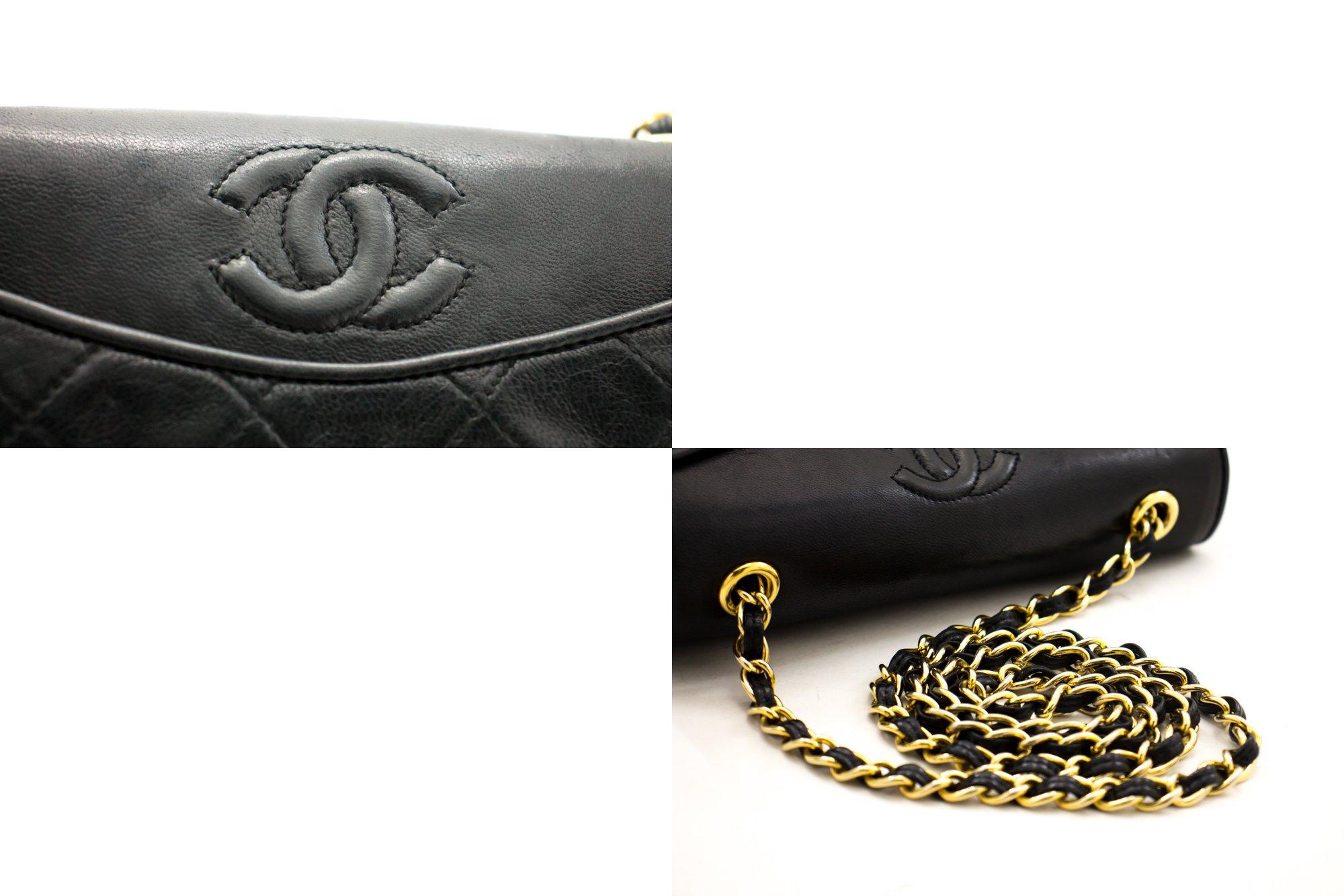 Women's CHANEL Full Flap Classic Chain Shoulder Bag Black Quilted Lambskin