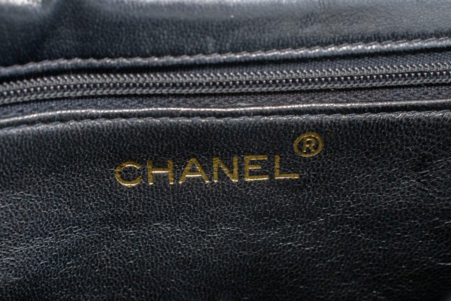CHANEL Full Flap Mini Small Chain Shoulder Bag Black Coco Quilted For Sale 9