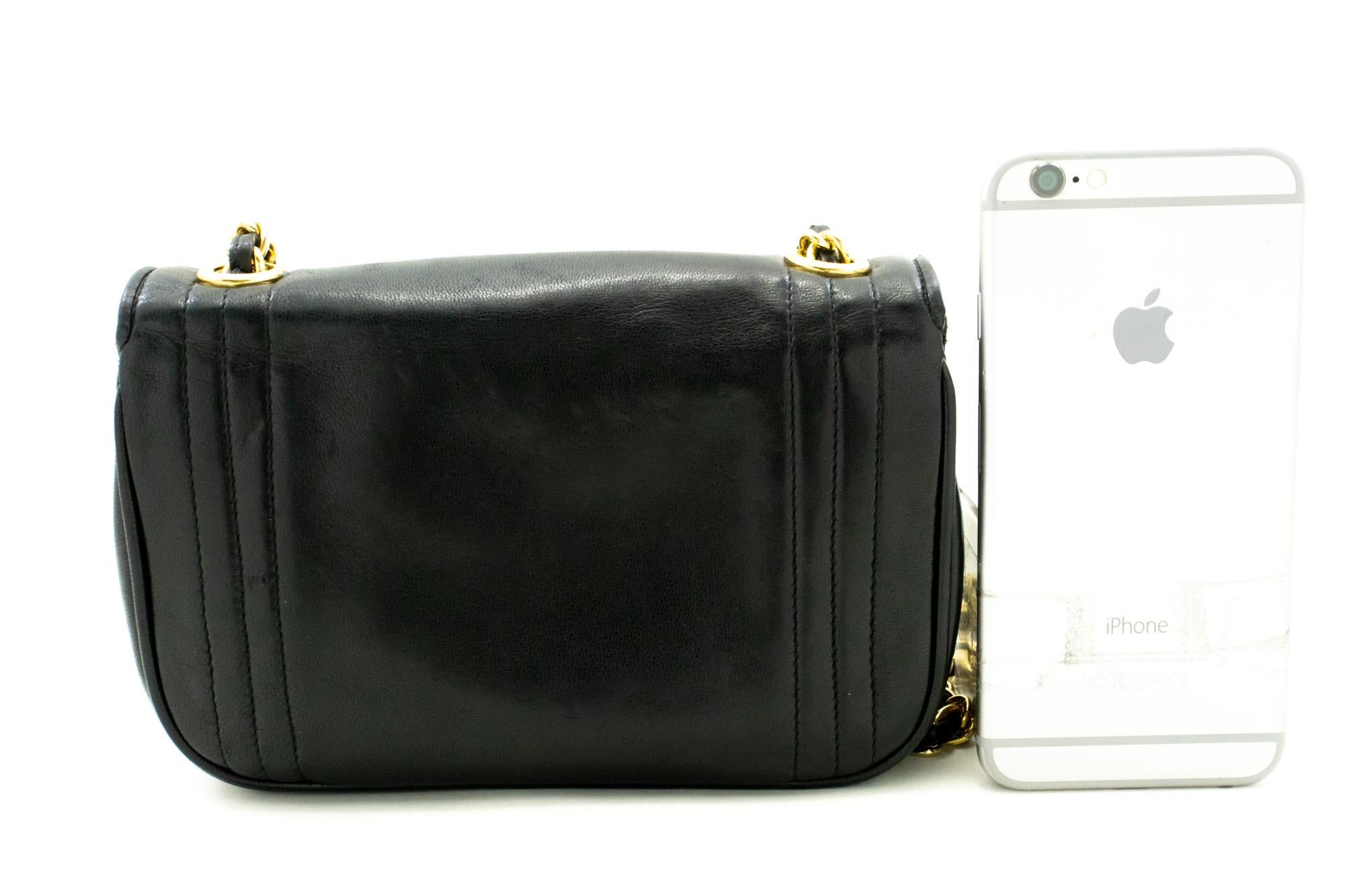 CHANEL Full Flap Mini Small Chain Shoulder Bag Black Coco Quilted In Good Condition For Sale In Takamatsu-shi, JP
