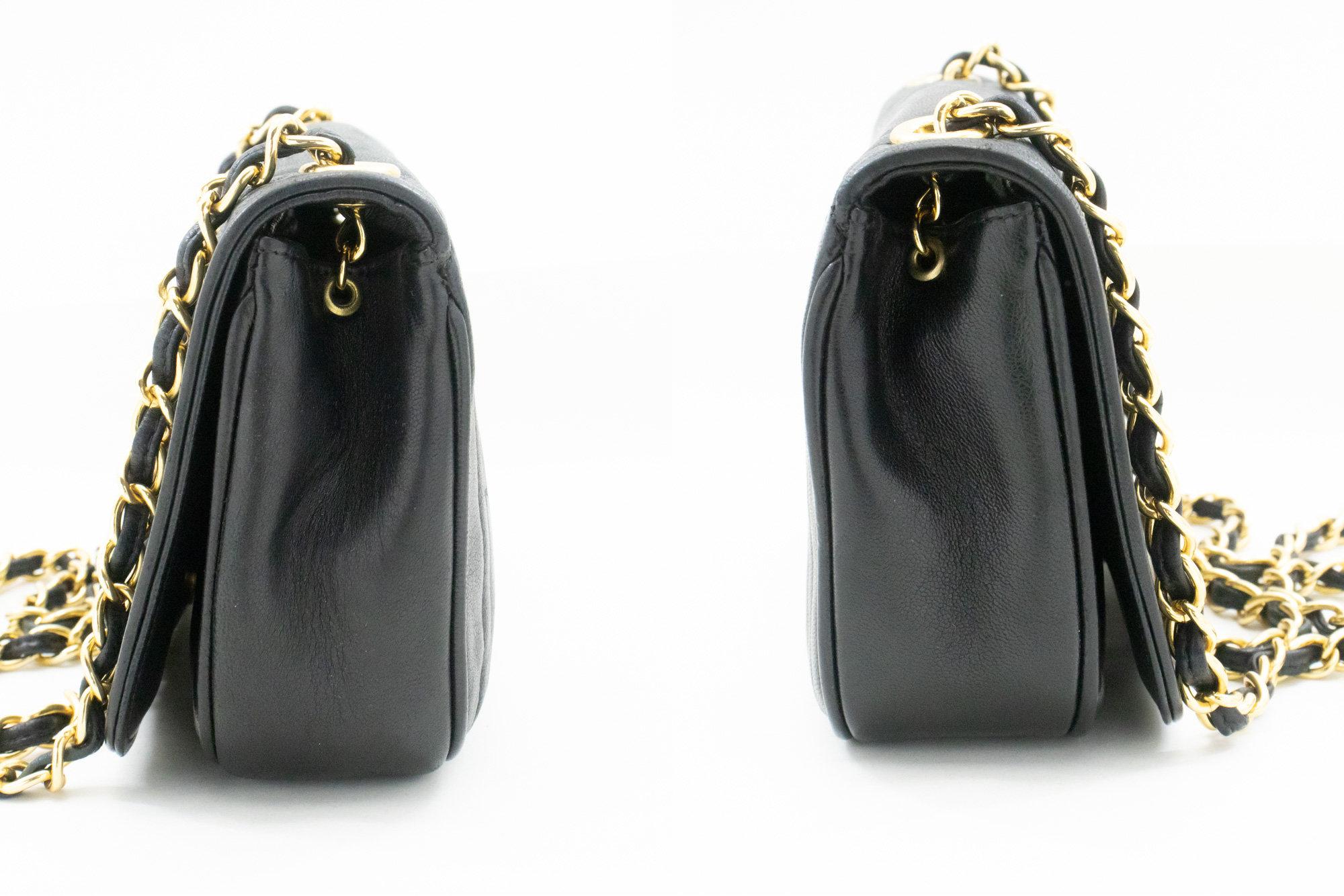 CHANEL Full Flap Mini Small Chain Shoulder Bag Black Coco Quilted For Sale 1