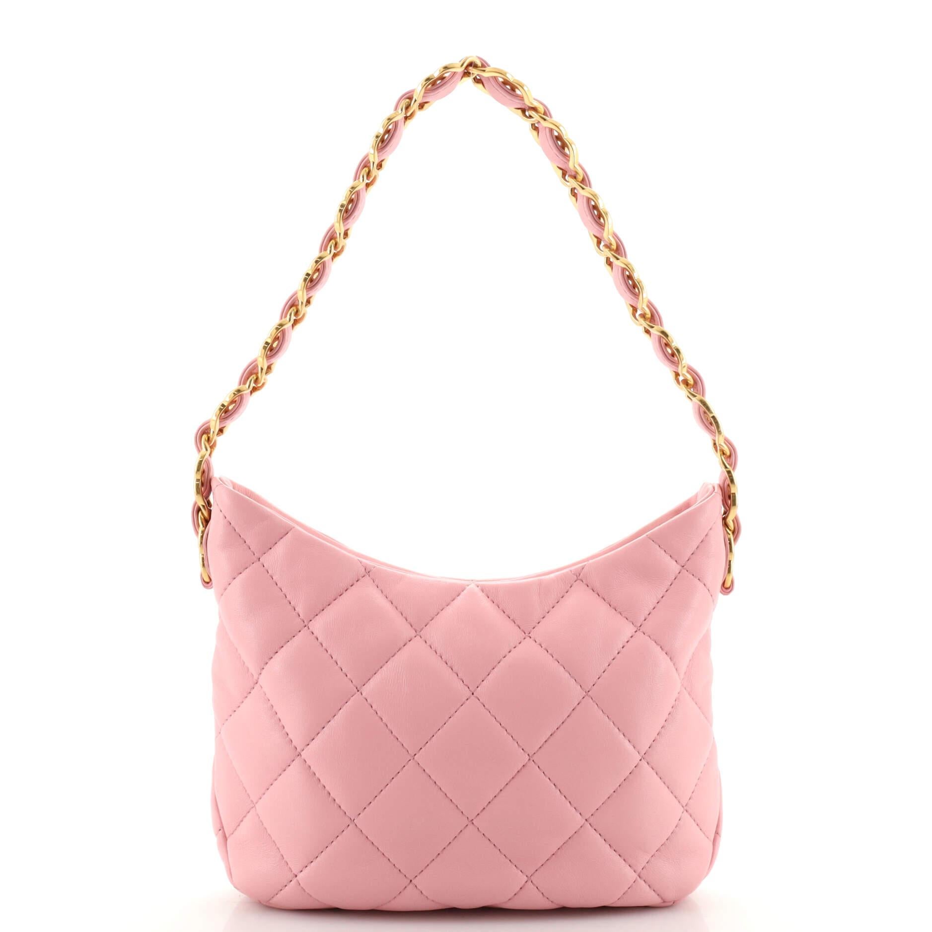 Chanel Funky Town Chain Hobo Quilted Lambskin Medium In Good Condition In NY, NY