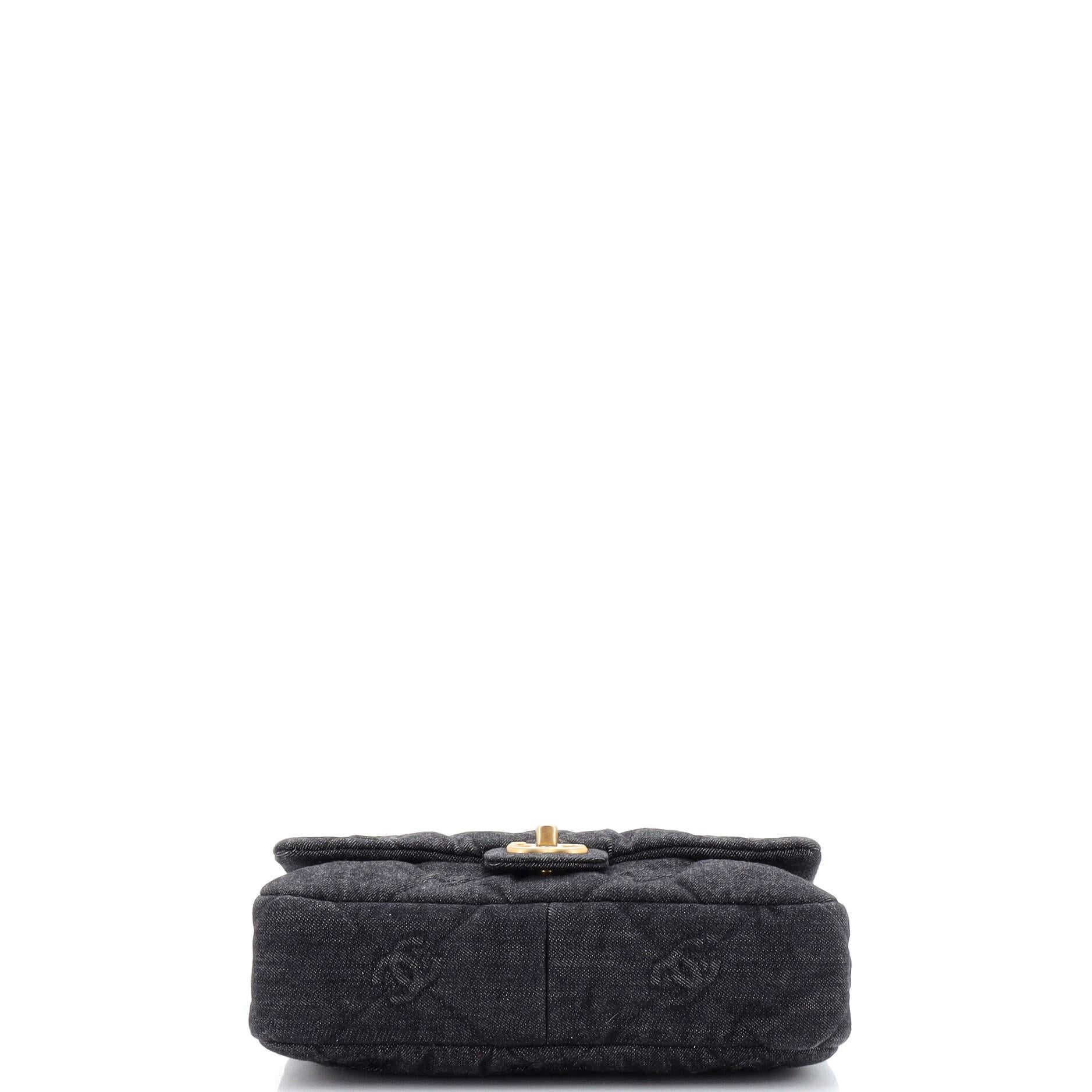 Women's or Men's Chanel Funky Town Flap Bag CC Embossed Quilted Denim Medium