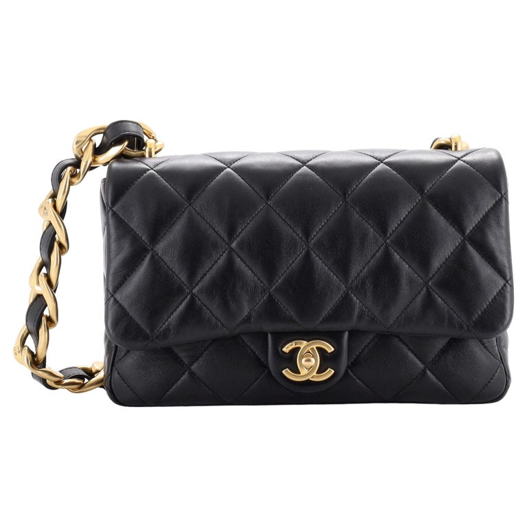 CHANEL Lambskin Quilted Large CC Funky Town Flap Beige