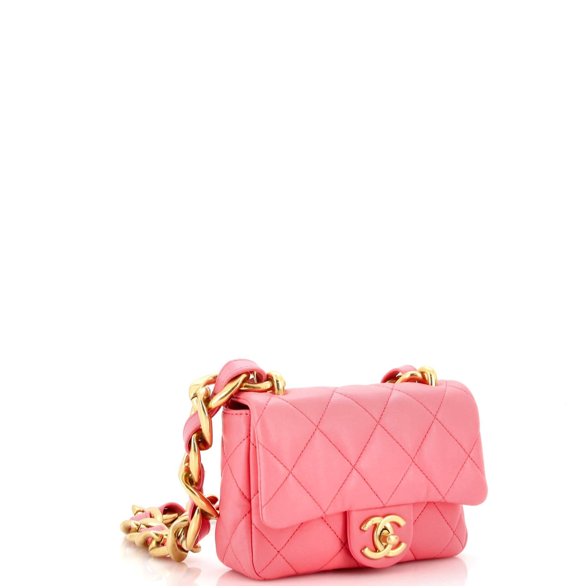 Chanel Funky Town Flap Bag Quilted Lambskin Mini In Good Condition For Sale In NY, NY