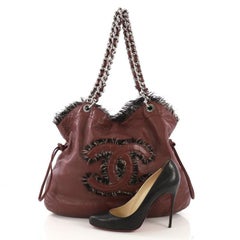 Chanel Funny Tweed Bon Bon Tote Lambskin Large