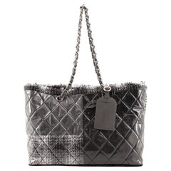 Chanel Funny Tweed Patchwork-Tasche aus gestepptem Vinyl