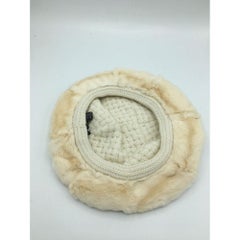 Chanel Fur Beret in White