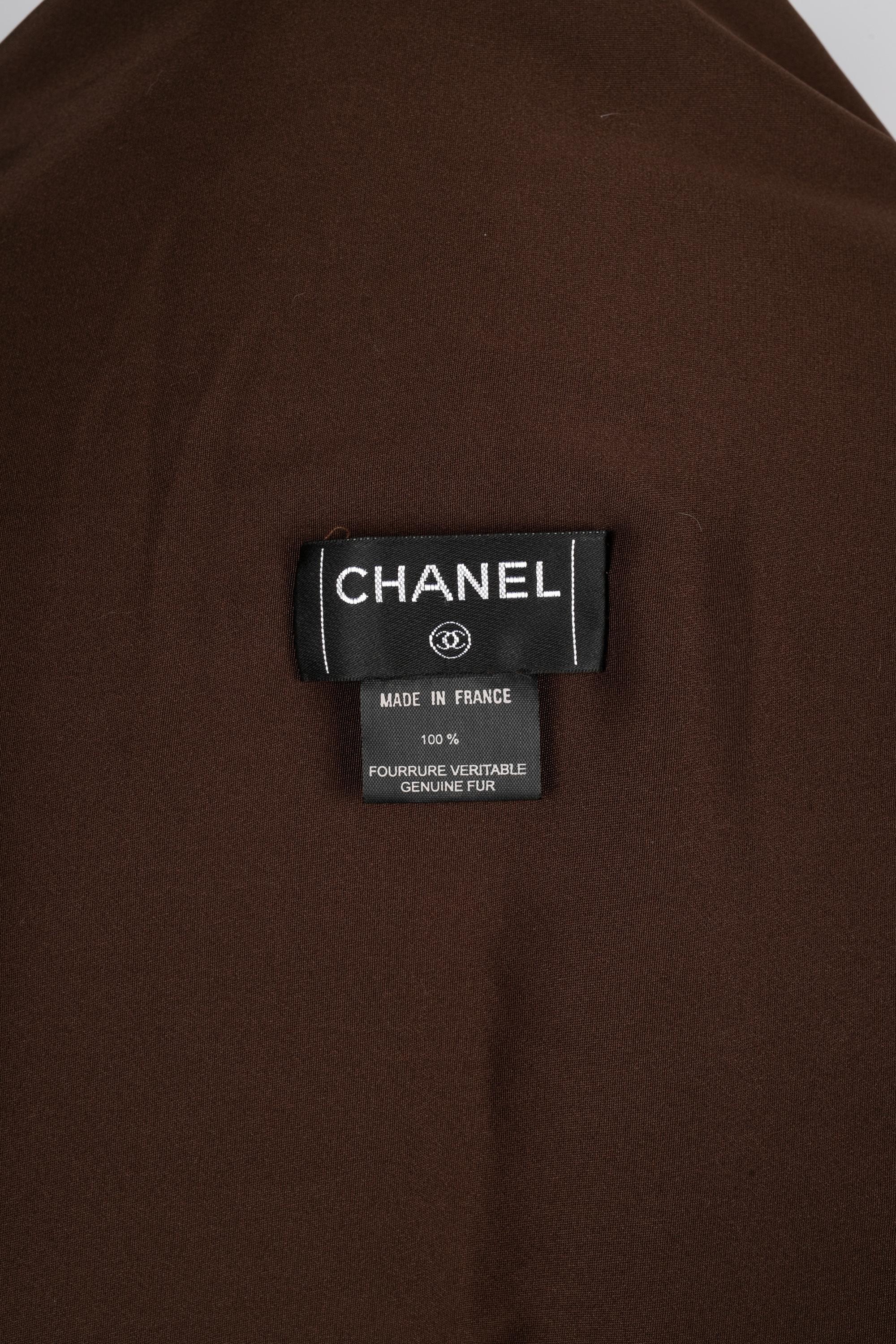 Chanel fur big stole For Sale 2