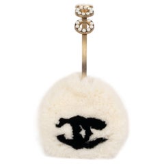 Chanel Fur Earmuffs with Golden Metal Ring and Costume Pearls, 2001