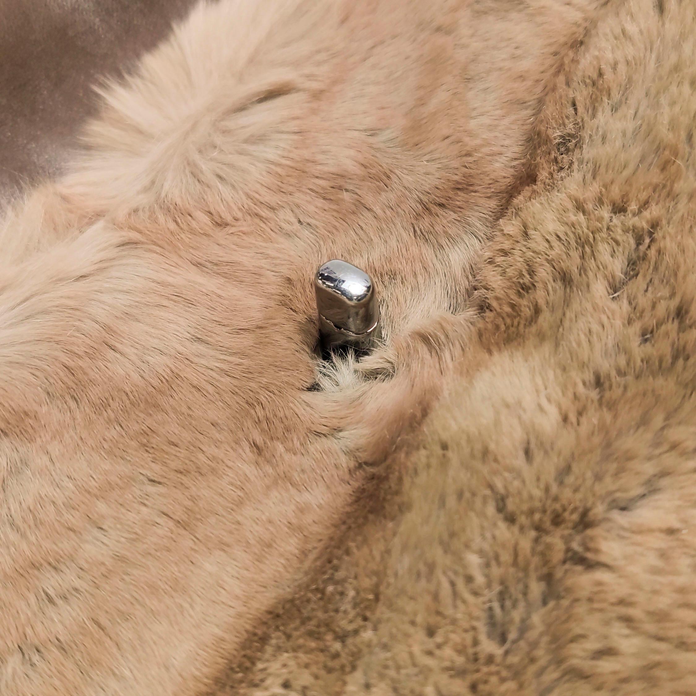 Chanel Fur Flap Bag Brown Grey Chincilla Bag Multi-Layer Chain 6