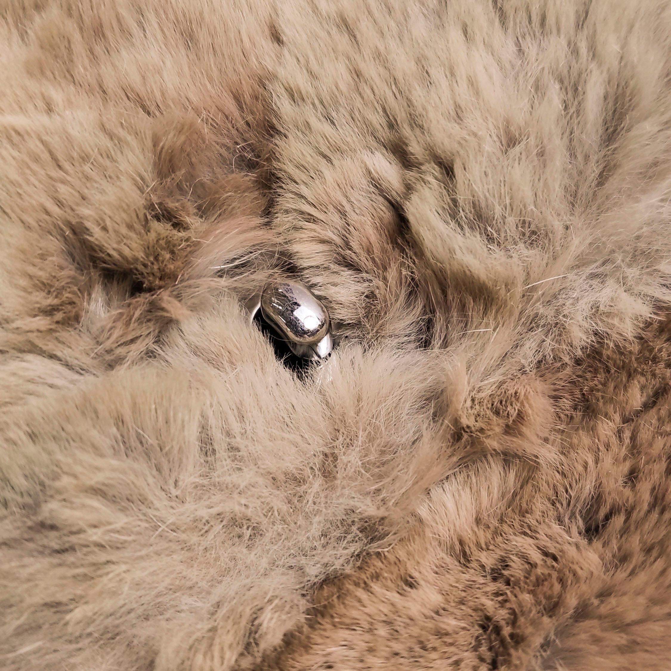 Chanel Fur Flap Bag Brown Grey Chincilla Bag Multi-Layer Chain 9