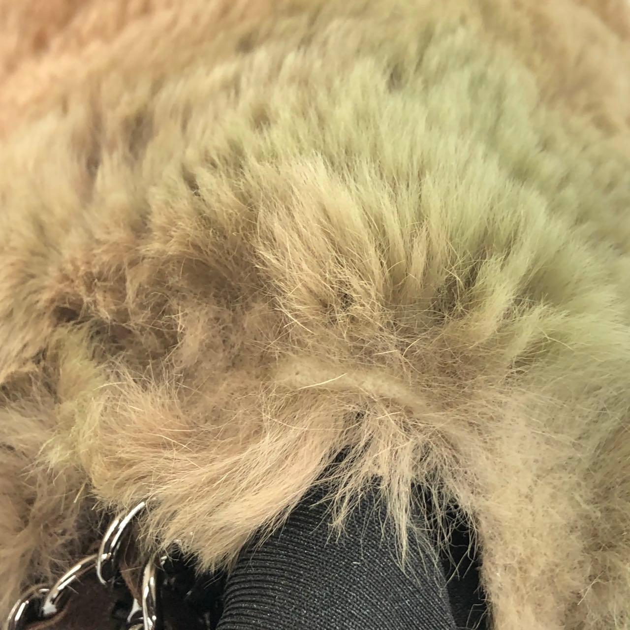 Chanel Fur Flap Bag Brown Grey Chincilla Bag Multi-Layer Chain en vente 13