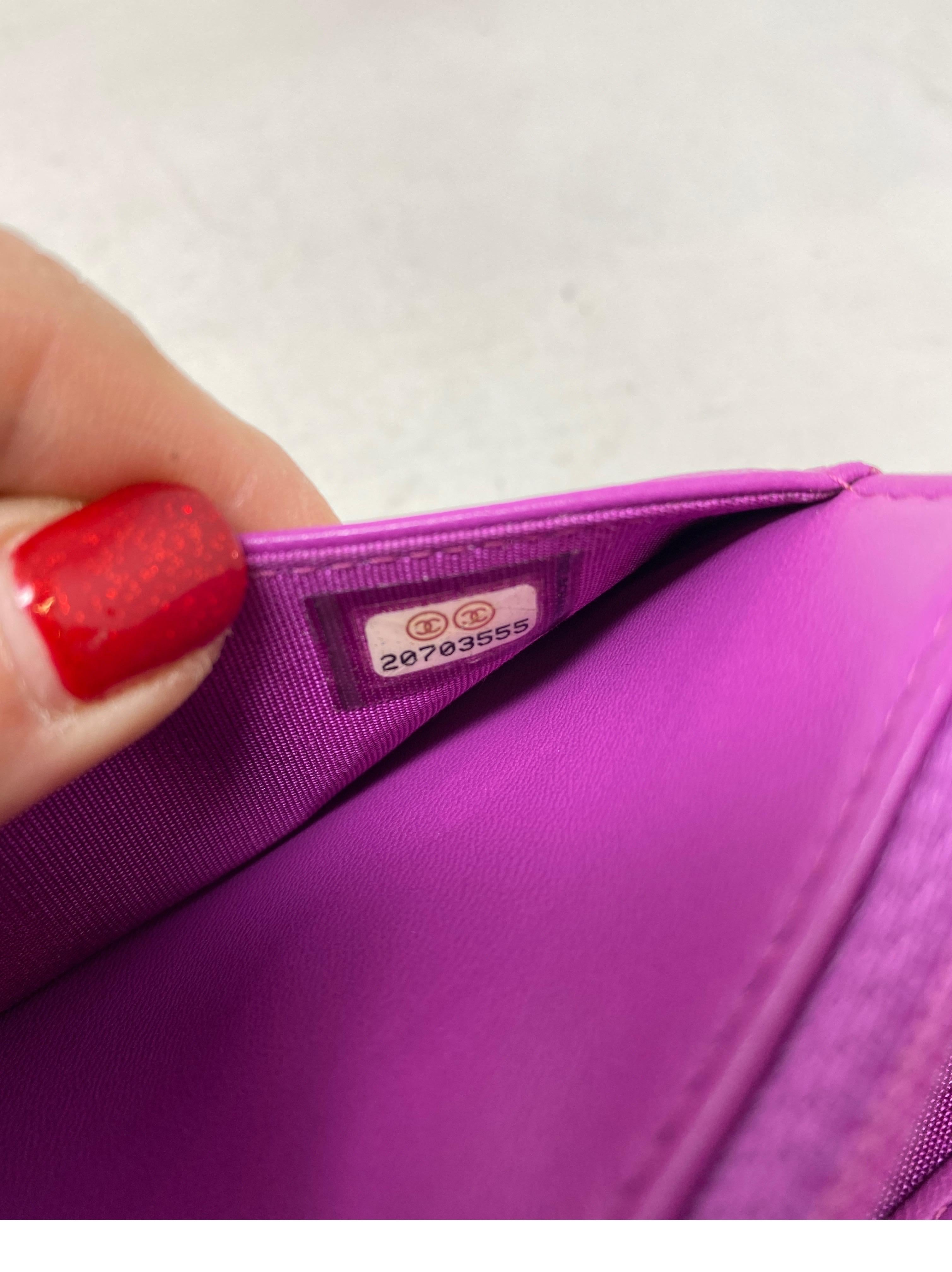 Chanel Fuschia Wallet On A Chain Bag  8
