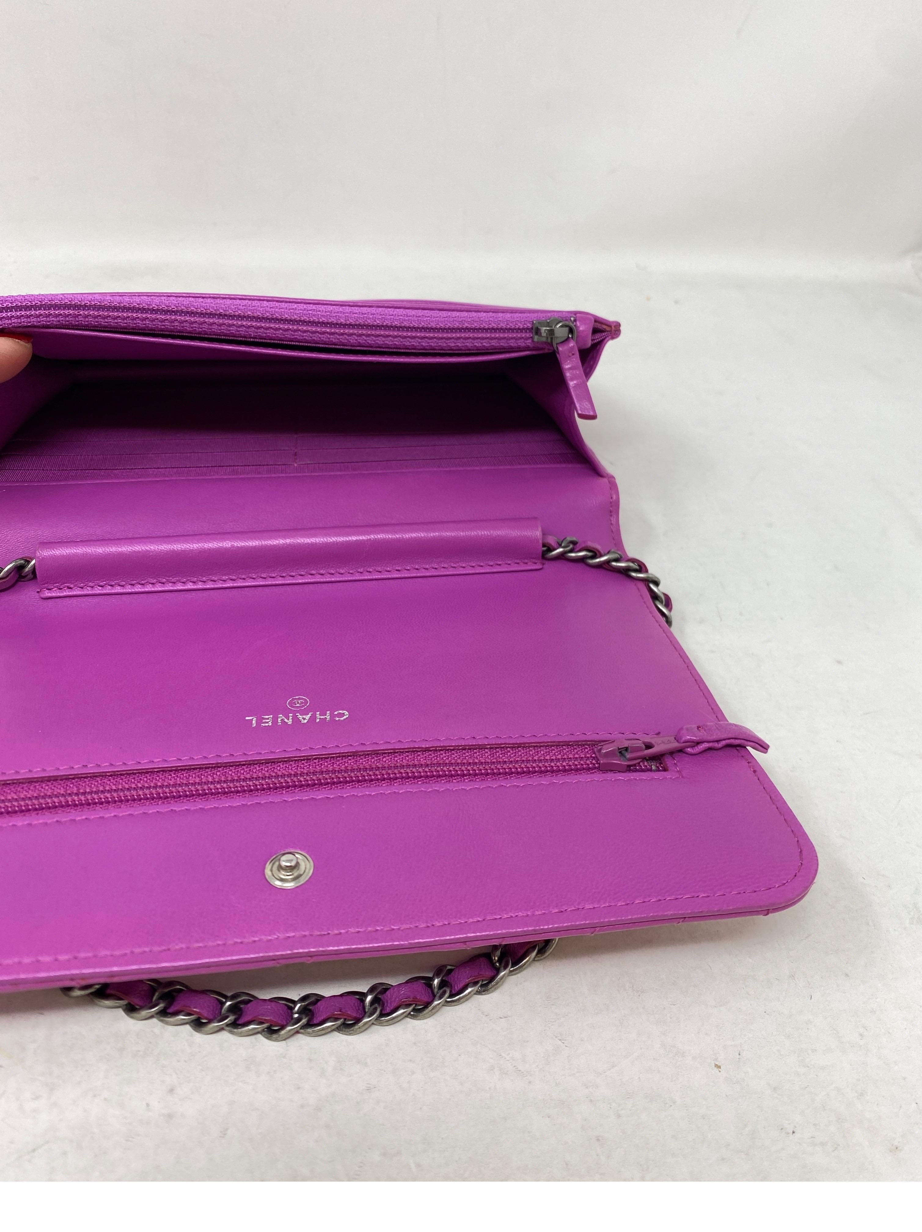 Chanel Fuschia Wallet On A Chain Bag  9