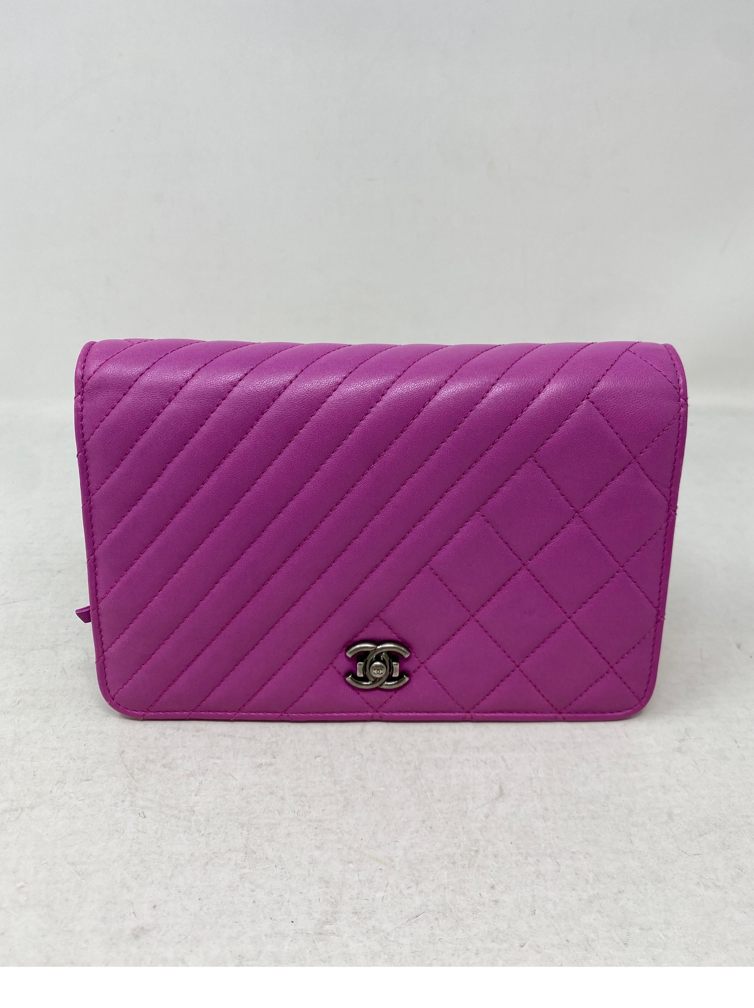 Chanel Fuschia Wallet On A Chain Bag  16