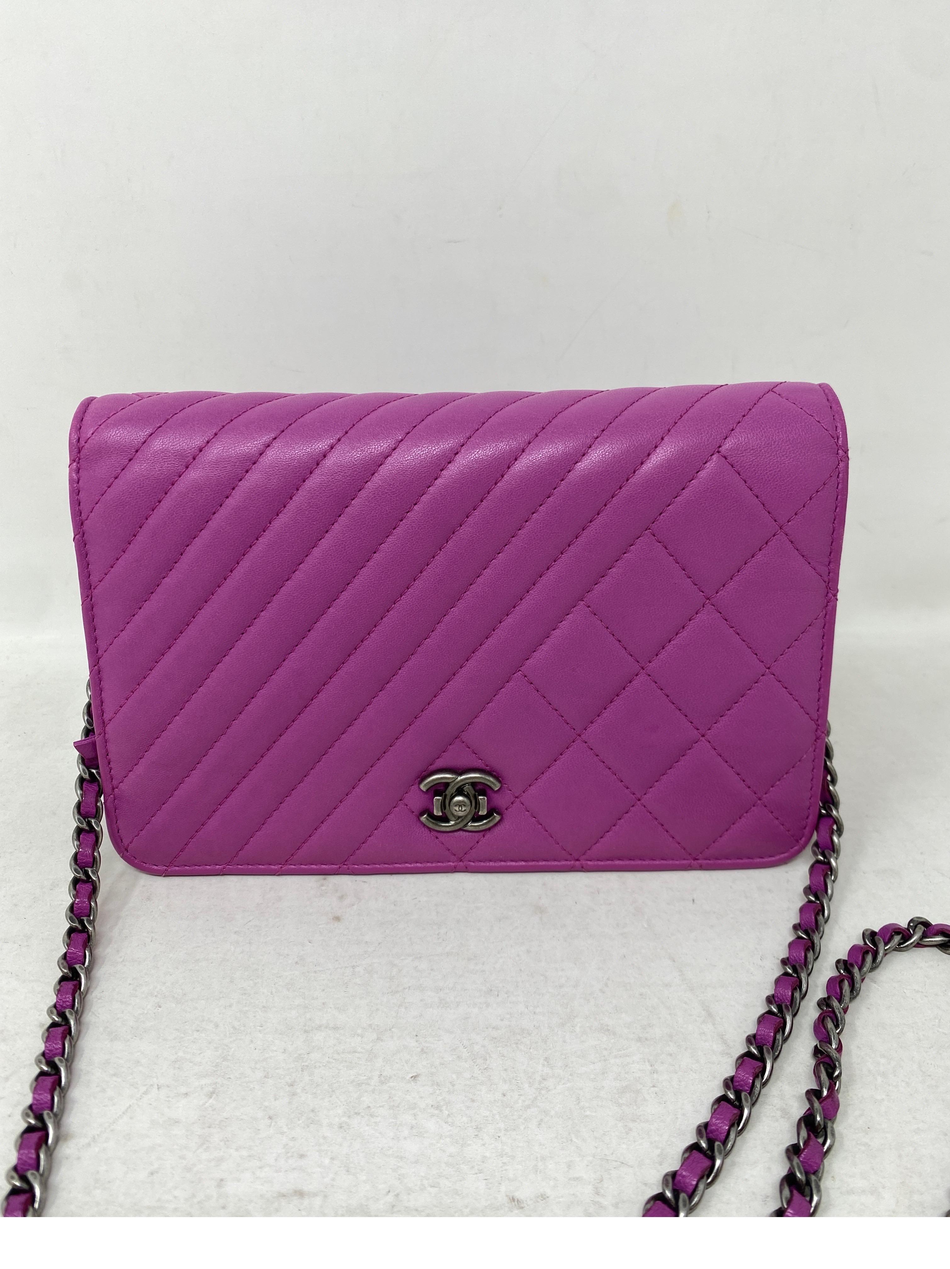 Chanel Fuschia Wallet On A Chain Bag  2