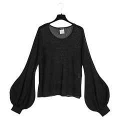 Chanel FW 2005 Top dentelle FR46 Top de encaje floral UK18 US16