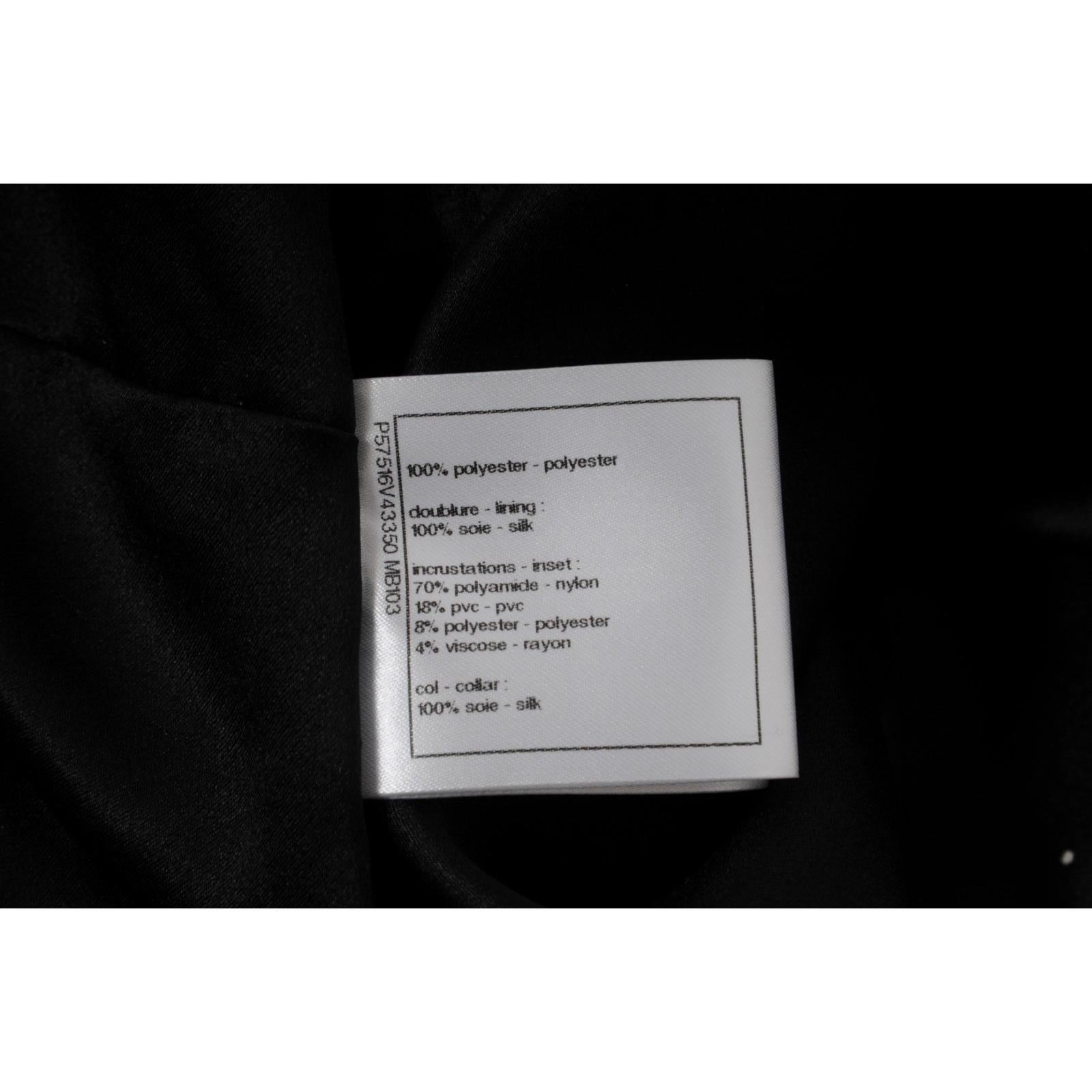 Chanel FW 2017 Runways Sequin Shift Mini Dress Size FR 42 XL White Black en vente 12