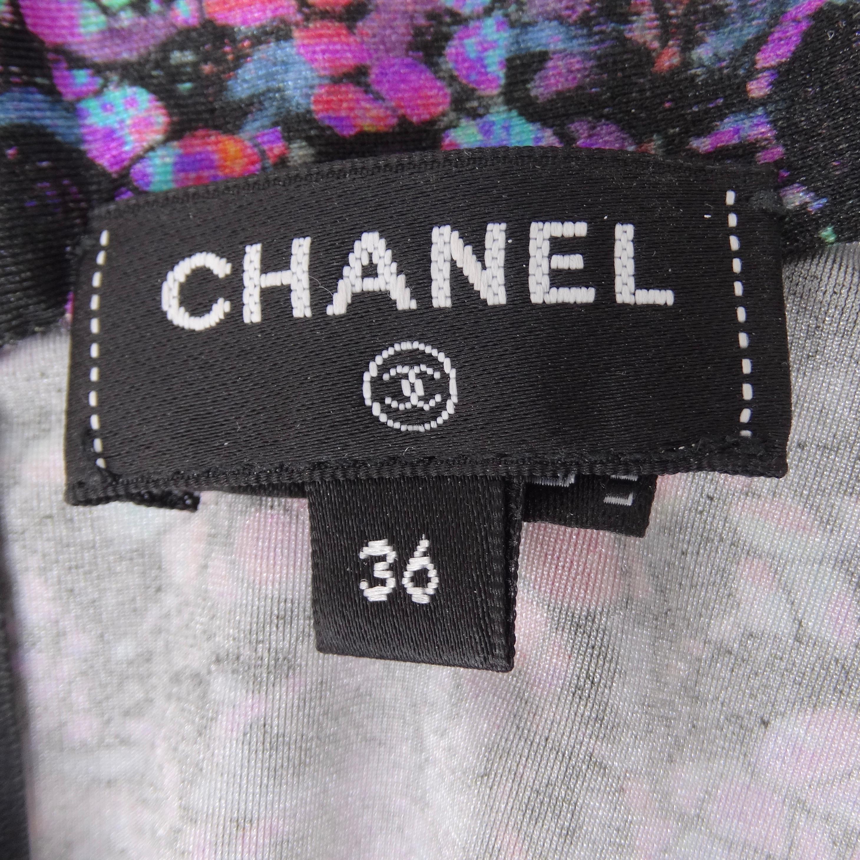 Chanel FW 2022-23 Printed Logo Turtleneck Top For Sale 6