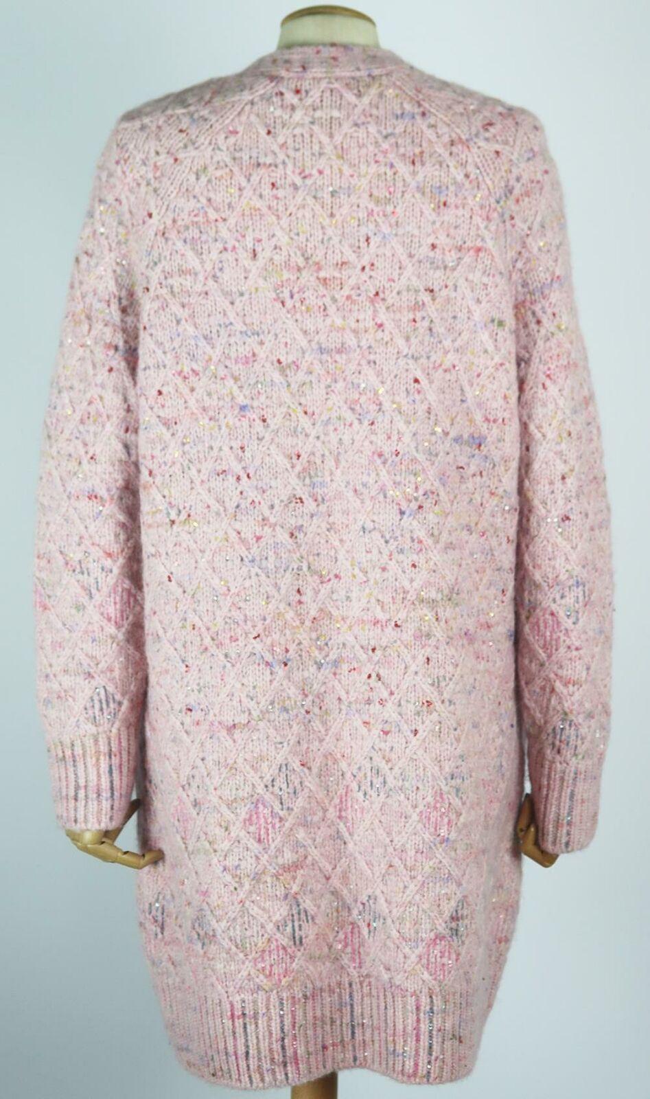 Chanel FW17 Sequined Cable Knit Wool Cardigan In Excellent Condition In London, GB
