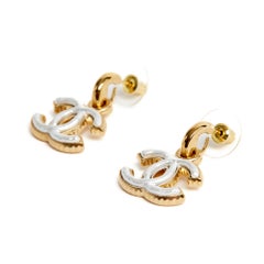 Chanel FW2022 Boucles d'Oreilles Créoles CC Pearly CC on hoops Earrings