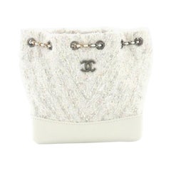 Chanel Gabrielle Backpack Chevron PVC Over Tweed With Patent