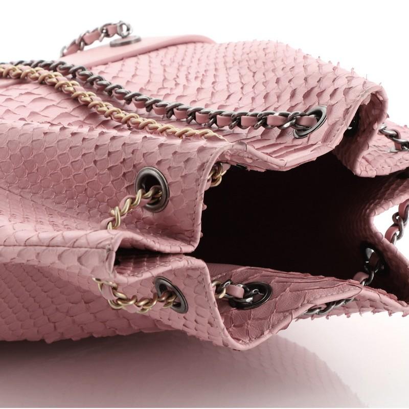 Pink Chanel Gabrielle Backpack Python Small 