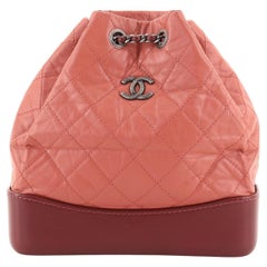 Chanel Gabrielle Backpack Quilted Aged Calfskin Small