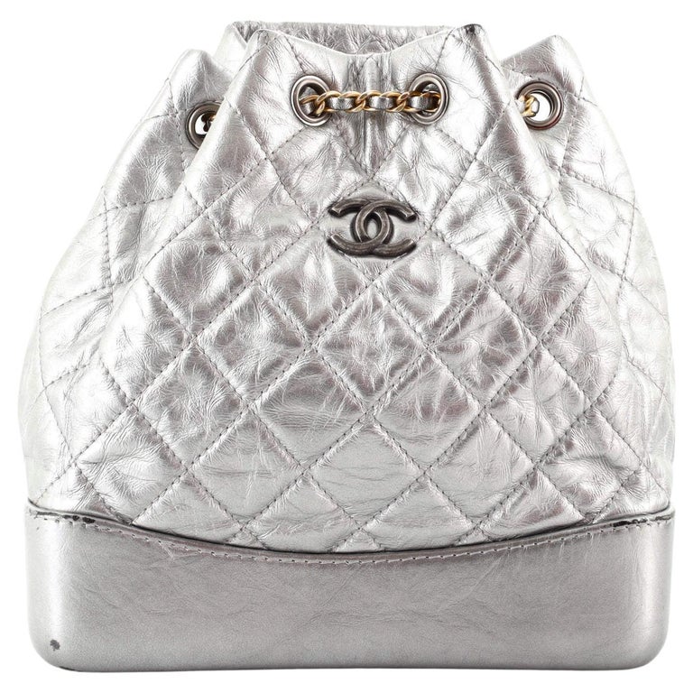 Chanel Gabrielle Backpack Quilted Aged Calfskin Small For Sale at 1stDibs