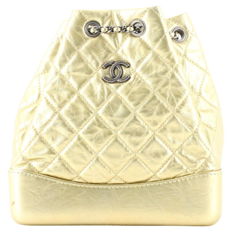 Chanel Gabrielle Backpack Quilted Aged Calfskin Small For Sale at 1stDibs