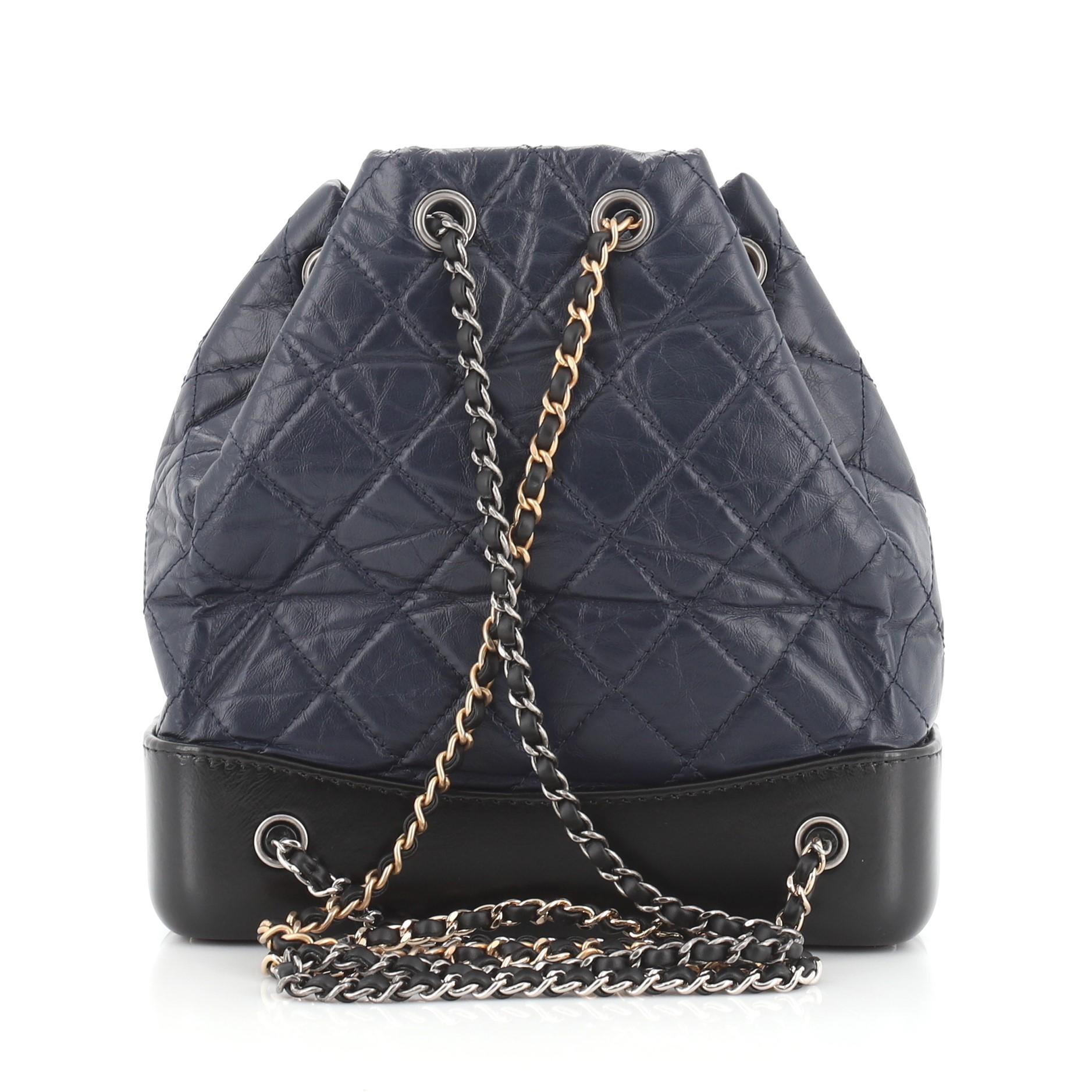 Chanel Gabrielle Backpack Quilted Calfskin Small 2