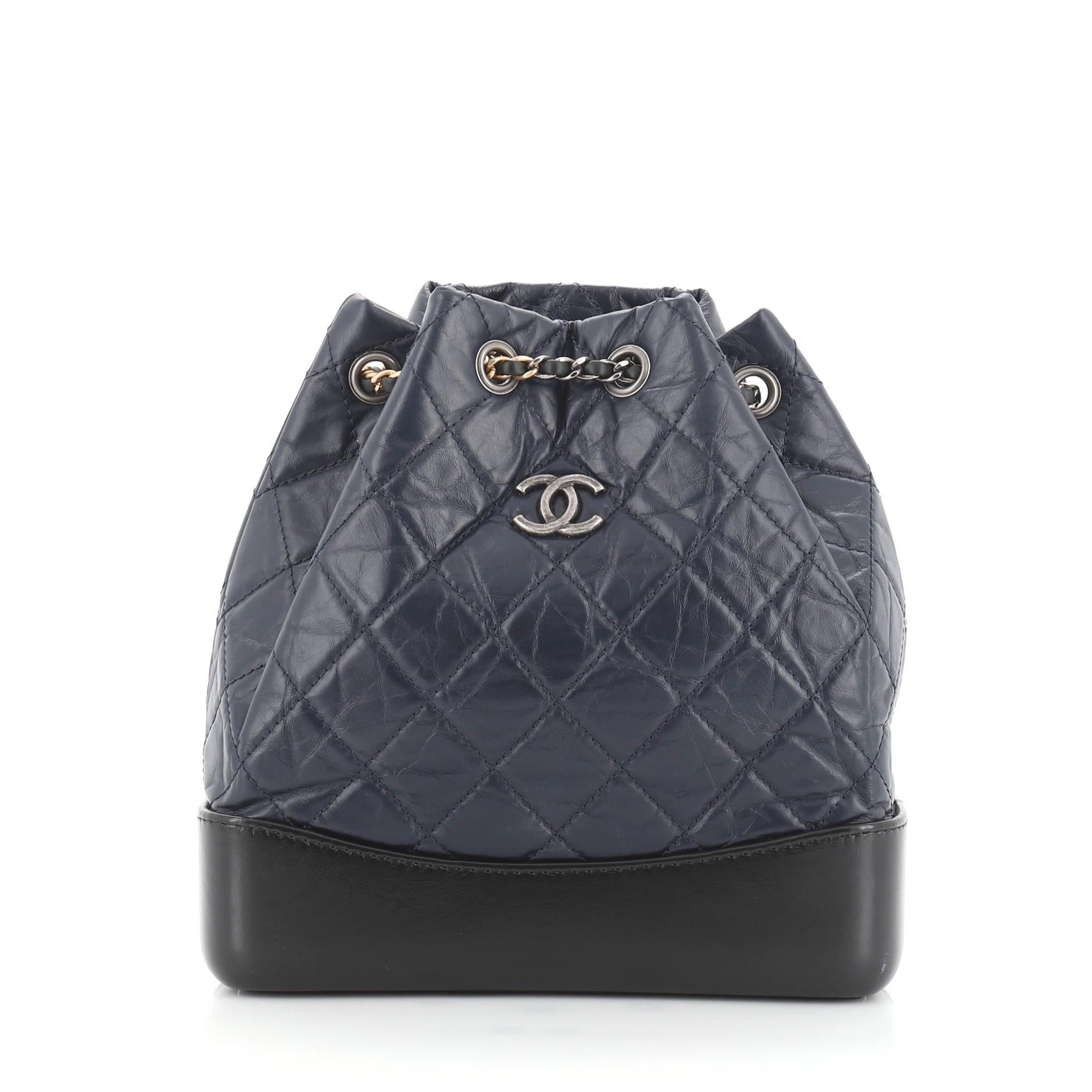 Women's or Men's Chanel Gabrielle Backpack Quilted Calfskin Small