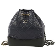 Chanel Large Blue Black Gabrielle Bag For Sale at 1stDibs