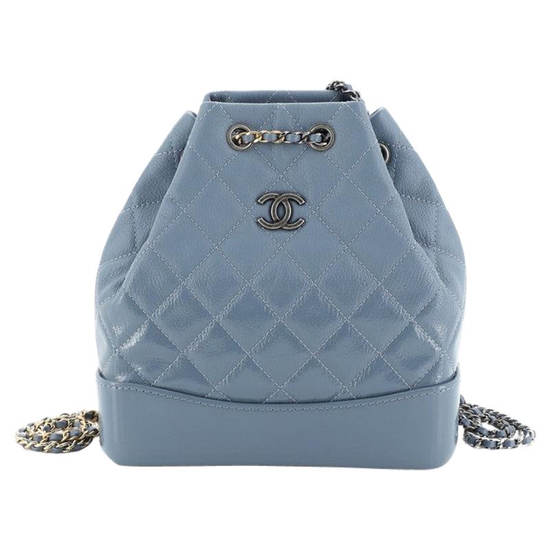 Chanel Gabrielle Backpack Quilted Goatskin and Patent Small