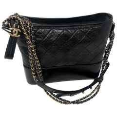 Chanel Large Blue Black Gabrielle Bag For Sale at 1stDibs