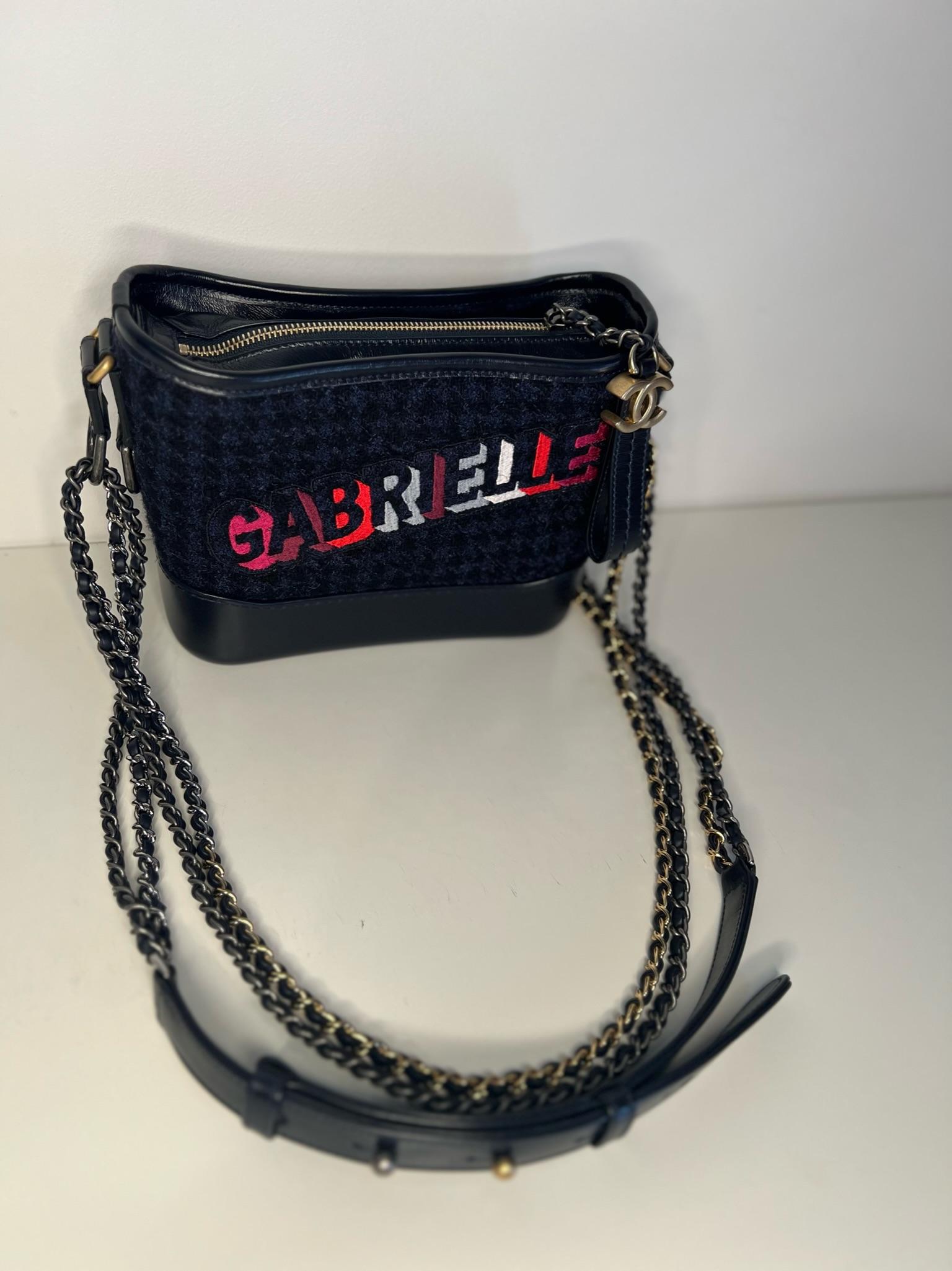 CHANEL Gabrielle Bag Navy  In Good Condition In COLLINGWOOD, AU