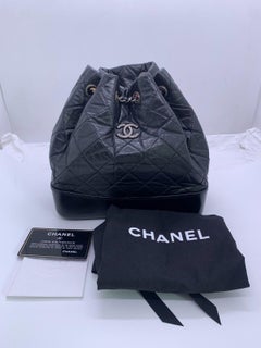 Chanel Gabrielle Bucket Bag Aged Calfskin Black Shoulder Bag