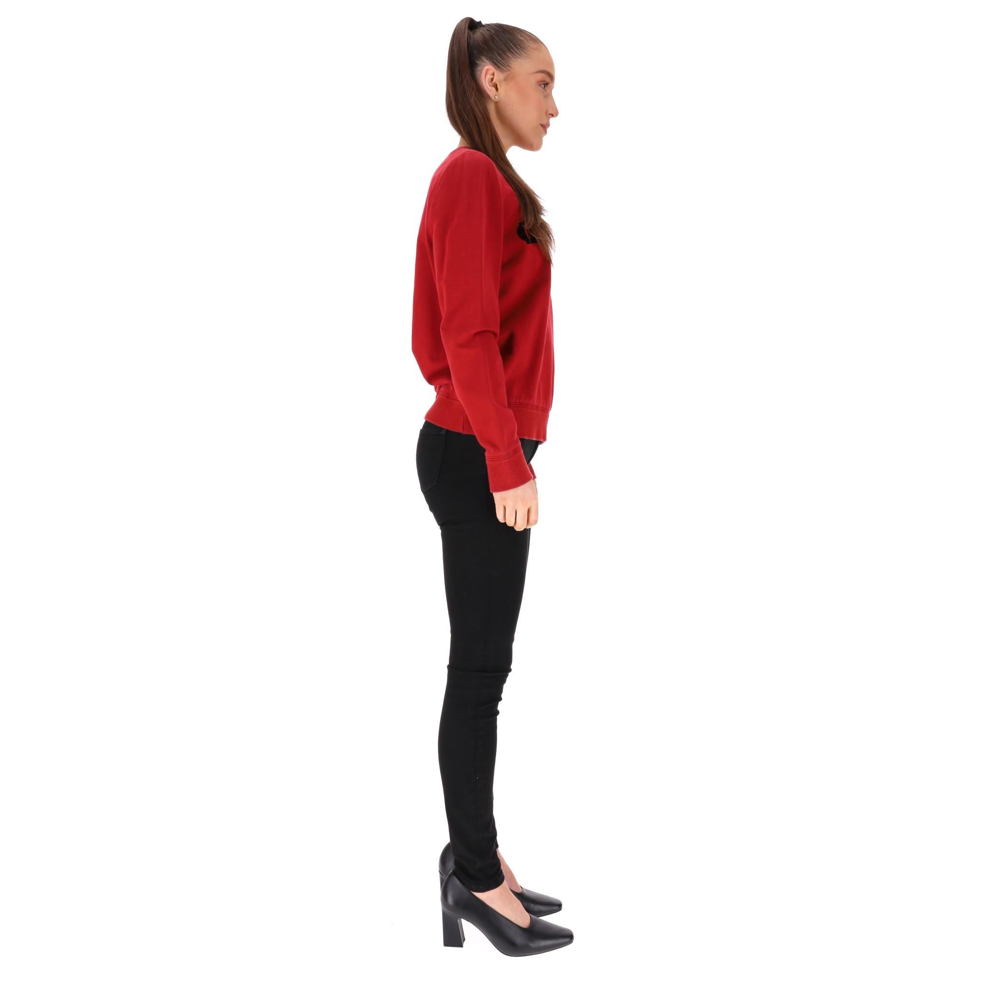 Red Chanel 'Gabrielle Chanel' Cotton Sweatshirt For Sale