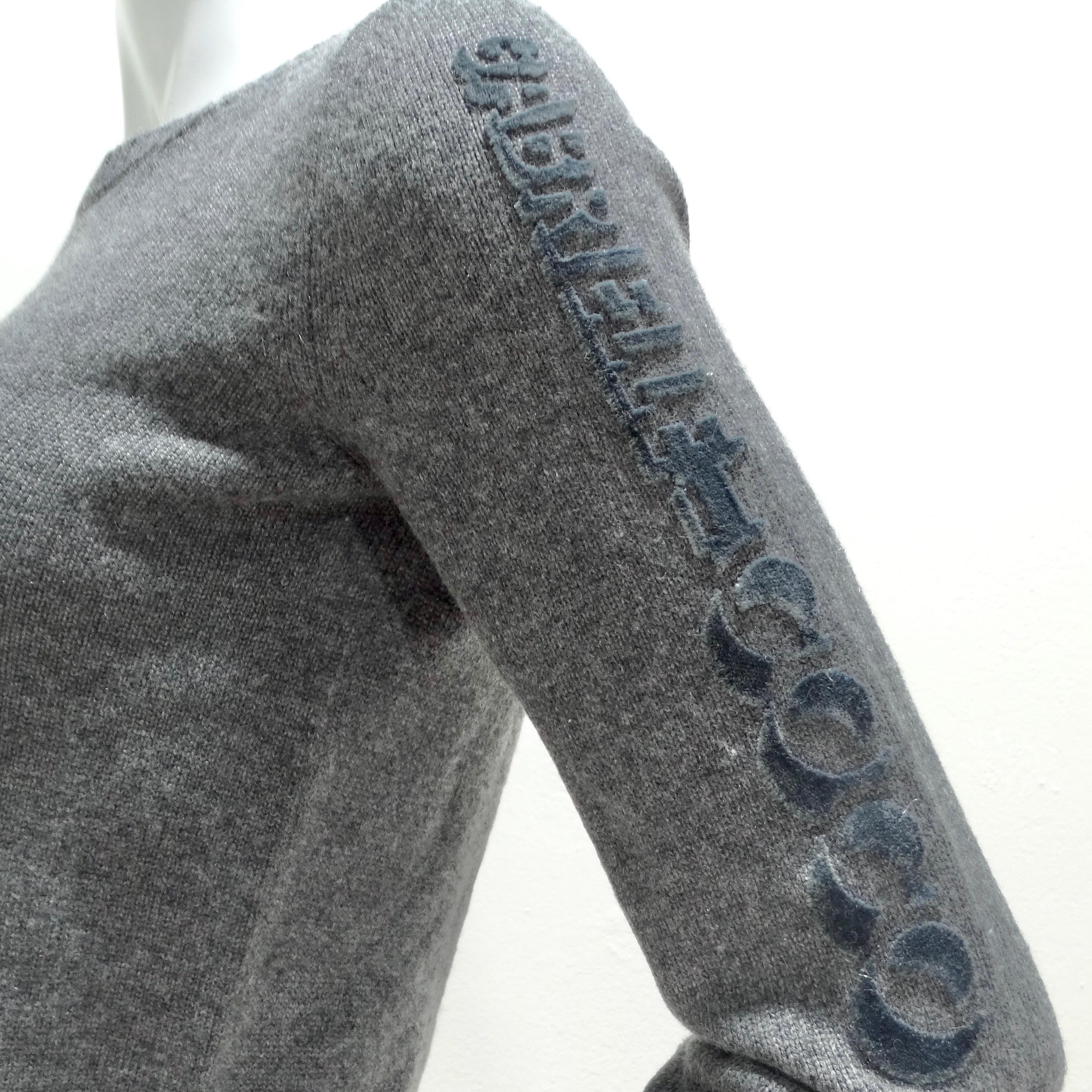Chanel Gabrielle Coco Pull en cachemire gris en vente 1