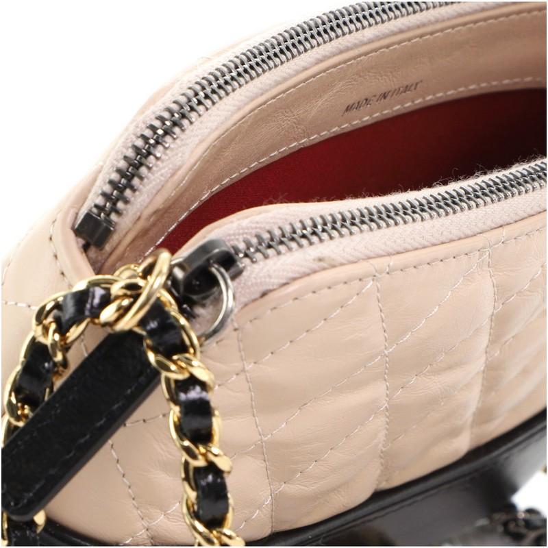 Women's or Men's Chanel Gabrielle Double Zip Clutch with Chain Quilted Aged Calfskin