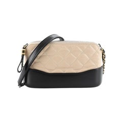 Chanel Gabrielle Double Zip Clutch with Chain Quilted Aged Calfskin