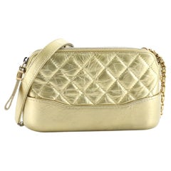 Chanel Gabrielle Double Zip Clutch with Chain Quilted Aged Calfskin